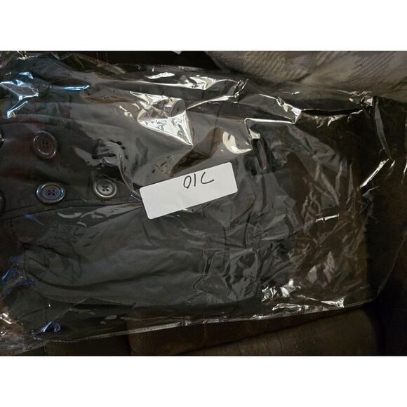 Double-Breasted Buttoned Black Jacket boho cottagecore peasant soft casual Y2K - Picture 7 of 7